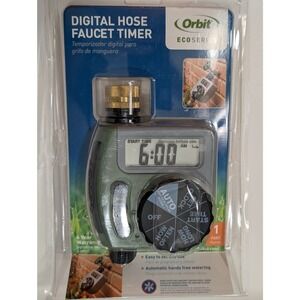 Orbit EcoSeries Digital Hose Faucet Timer 1 Port Model 62056 Green Gray